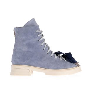 Botine Alexandra cu flori albastre