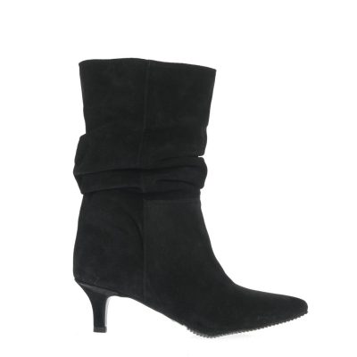 Cizme Anca negre din piele intoarsa