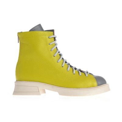 Botine Raisa gri și portocaliu