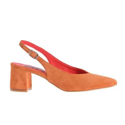 Pantofi slingback pump Portocaliu Andra