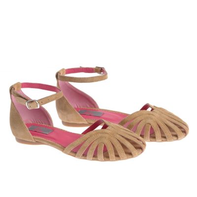 Sandale Aniela talpă joasă maro