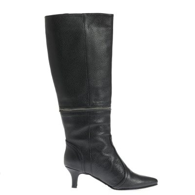 Cizme cu toc Otilia negre